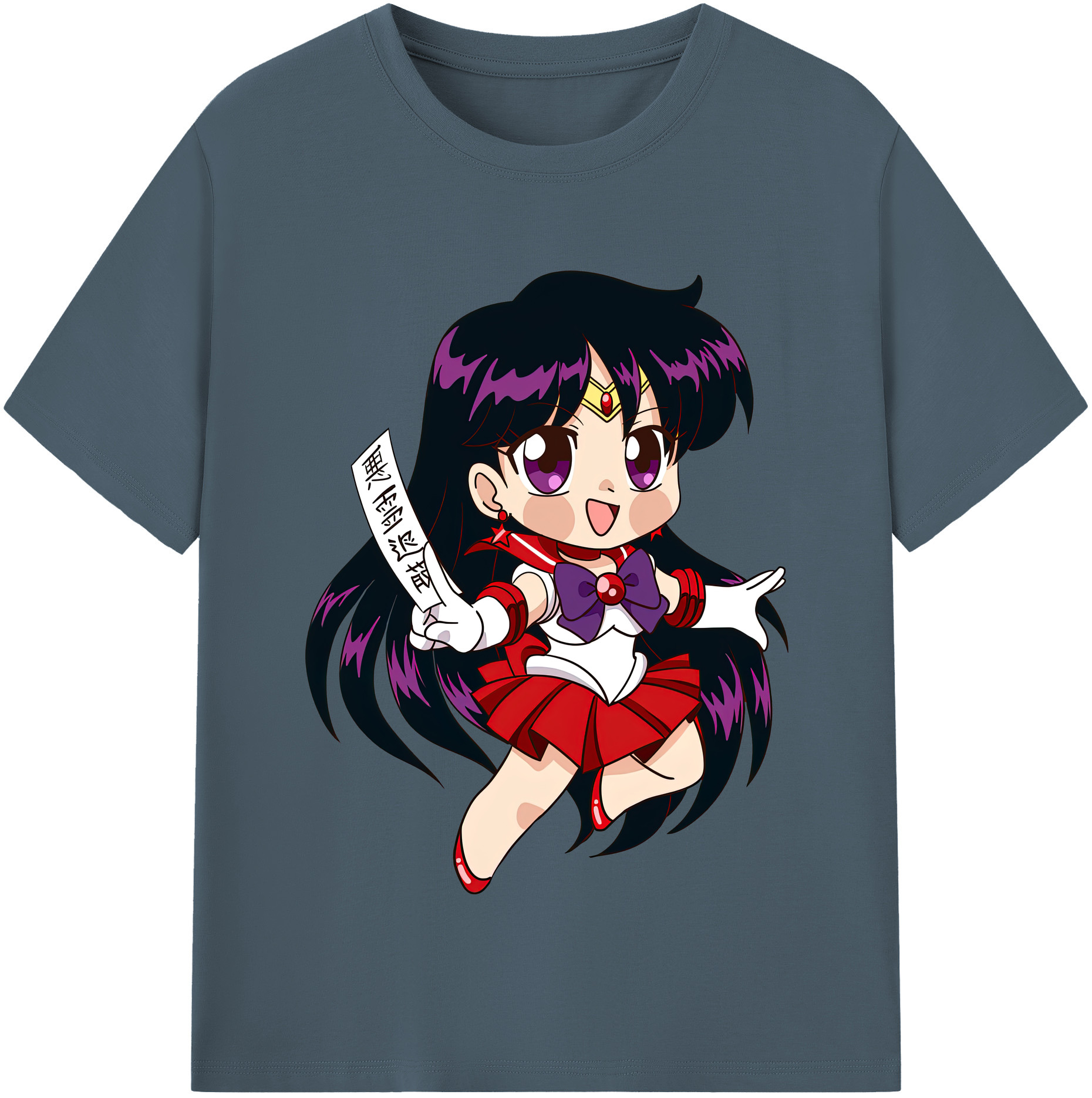 （画像用） 美少女戦士セーラームーン 火野レイ ひの レイ Sailor Moon Hino Rei （セーラーマーズ,Sailor Mars） 綿100％半袖Tシャツ（フロントプリント）